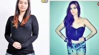 Sebelum seksi dan cantik, Shyalimar pernah bertubuh gemuk begini lho. Ia mengupload foto transformasinya di akun jejaring sosial pribadinya. Foto: Twitter @shyalimarcima