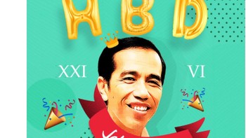 Hashtag #Happy56thJokowi pun sempat menembus trending topic. Foto: istimewa
