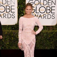 Chrissy Teigen attends the 72nd Annual Golden Globe Awards at The Beverly Hilton Hotel on January 11, 2015 in Beverly Hills, California.  (Photo by Jason Merritt/Getty Images)
