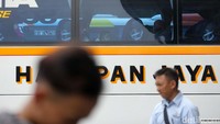 Pemudik siap diberangkatkan ke kampung halaman.