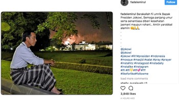 Presiden bersarung yang sedang berulang tahun. Foto: istimewa