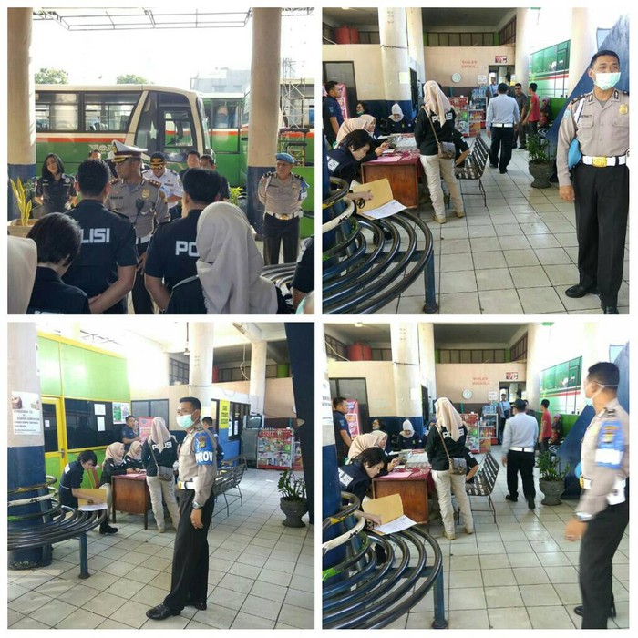 Sopir Angkutan Pemudik di Terminal Bekasi Dicek Urine