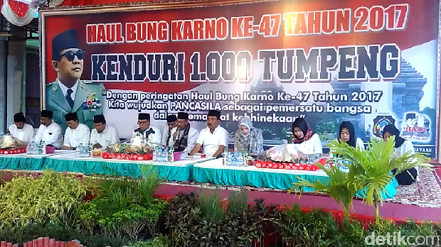 Haul Bung Karno ke 47, Warga Blitar Buat Kenduri Seribu Tumpeng