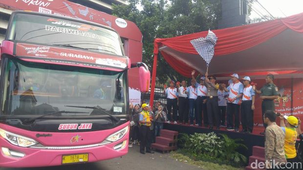 Jasa Raharja Lepas 750 Pemudik Bus di Jateng