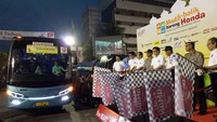 Salah satunya yang menyediakan mudik bareng ini adalah Astra Honda Motor (AHM) yang rutin menyelenggarakan mudik bareng ini, Foto: Rangga Rahadiansyah