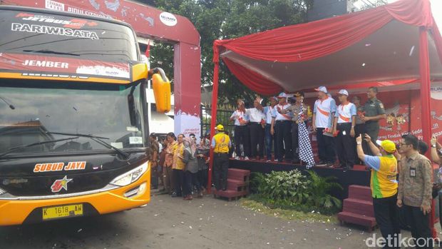 Jasa Raharja Lepas 750 Pemudik Bus di Jateng