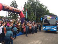 Berangkatkan Mudik Gratis, KSAL ke Prajurit: Kembali Tepat Waktu