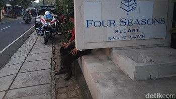Obama tiba di Four Seasons Resort at Sayan, Ubud, Gianyar, Bali. Foto: Johanes Randy Prakoso/ detikcom