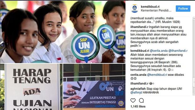 Saat Kemendikbud-Netizen Berbalas Ayat Soal UN 2018