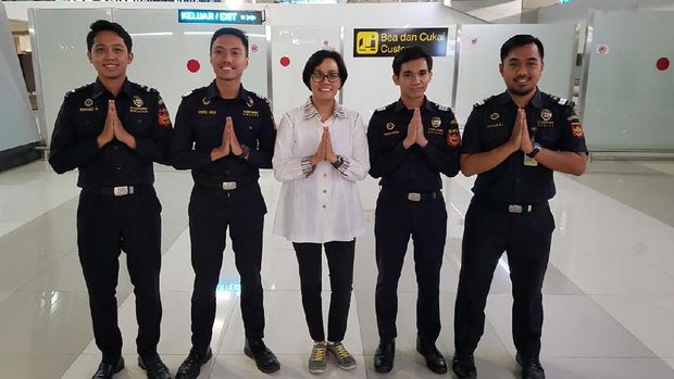 H-1 Lebaran, Sri Mulyani Sidak ke Bandara Cengkareng