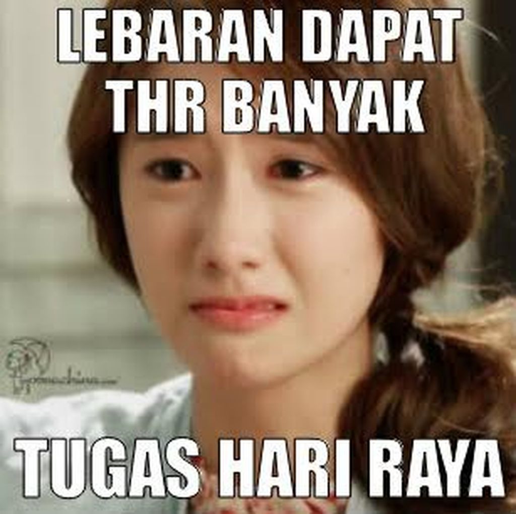 Meme Lucu Curhatan Saat Lebaran