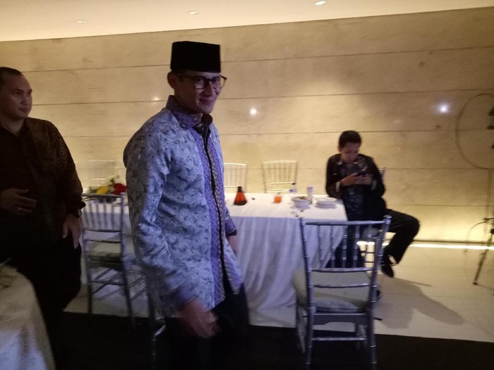 Tak Ditemani Anies, Sandiaga Hadiri Open House Novanto