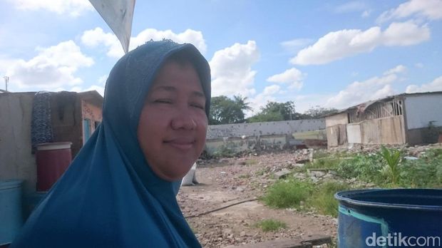 Suasana Kampung Akuarium sepi saat Lebaran. 