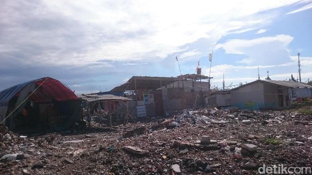 Suasana Kampung Akuarium sepi saat Lebaran. 