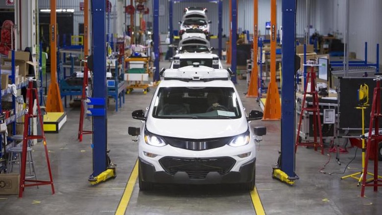 Chevrolet Bolt EV autonomous test vehicles are assembled at General Motors Orion Assembly in Orion Township, Michigan. (Photo by Jeffrey Sauger for General Motors) Chevrolet Bolt EV autonomous test vehicles are assembled at General Motors Orion Assembly in Orion Township, Michigan. (Photo by Jeffrey Sauger for General Motors)