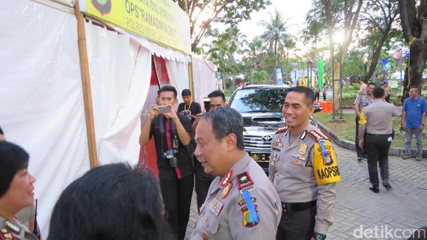  Wakapolda Metro Jaya Brigjen Suntana mendatangi kawasan wisata Taman Impian Jaya Ancol, Jakarta Utara, Selasa (27/6/2017)