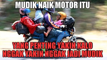 Mudik naik motor. Foto: Istimewa