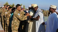 Jika sebagian umat muslim di Indonesia merayakan Hari Raya Idul Fitri bersama keluarga, lain halnya dengan pasukan Kontingen Garuda UNIFIL (United Nations Interim Force in Lebanon). Mereka rayakan hari kemenangan di kamp perdamaian dunia di Lebanon. Dok, Pasukan Garuda. Dok, Humas TNI.