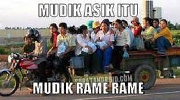 Mudik asik rame-rame. Foto: Istimewa