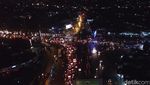 Begini Penampakan Padatnya Gerbang Tol Cileunyi dari Udara