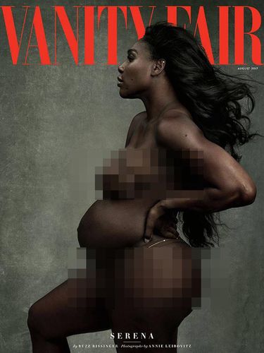 Hamil Besar, Serena Williams Pose Tanpa Busana di Cover Vanity Fair