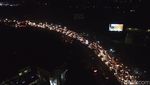 Begini Penampakan Padatnya Gerbang Tol Cileunyi dari Udara