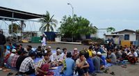 Bahagianya Puluhan WNI Berprofesi ABK Salat Id di Pelabuhan Panama