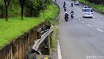 Perhatian, Banyak Pembatas Jalan Rusak di Jalur Nagreg
