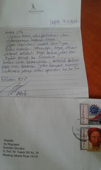 Surat dari Ahok. 