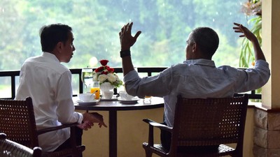 Begini Suasana Pertemuan Obama-Jokowi di Istana Bogor