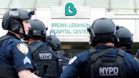 Penembakan dilakukan oleh pelaku di Rumah Sakit Bronx-Lebanon, distrik Bronx, New York. Pelaku adalah Henry Bello (45) mantan dokter yang pernah bekerja di rumah sakit pada 2015 lalu. REUTERS/Brendan McDermid.