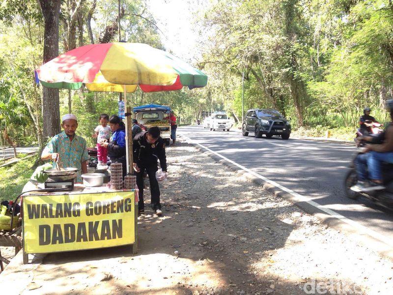 Belalang goreng, oleh-oleh khas dari Gunungkidul yang diminati para pemudik dan wisatawan.