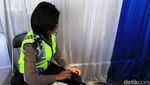 Rayakan HUT Polri, Polres Bandung Syukuran di Jalur Mudik