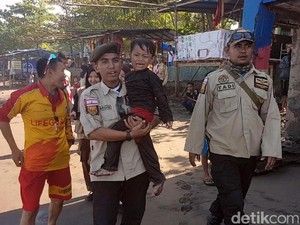 Terpisah dari Orangtuanya Bocah Ini Datang Menangis ke Pos Balawista