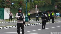 Pengamanan di kawasan Bundaran HI.