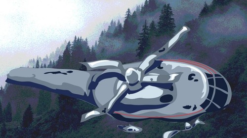 Ilustrasi kecelakaan helikopter