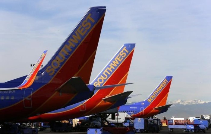 Ilustrasi pesawat Southwest Airlines