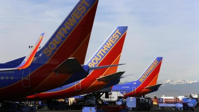 Ilustrasi pesawat Southwest Airlines