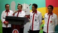Plt Deputi II Kemenpora, Bidang Pengembangan Pemuda, Jonni Mardizal memberikan keterangan terkait penyelenggarakan AMMY ke 10, di Kantor Kemenpora, Jakarta, Senin (3/7/2017).
