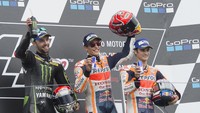 Kemenangan kedua Marc Marquez baru diraih di seri kesembilan ketika dia merajai MotoGP Jerman (Getty Images Sport/Mirco Lazzari gp)