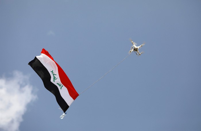 Bendera Irak Pertanda Kemenangan dari ISIS