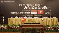 Penandatanganan dilakukan di Kantor Pusat Direktorat Jenderal Pajak, Jakarta. Pool/Facebook/Sri Mulyani Indrawati.