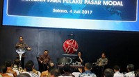 Presiden berdialog dengan pelaku pasar modal.