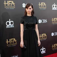 Felicity Jones attends the 18th Annual Hollywood Film Awards at The Palladium on November 14, 2014 in Hollywood, California.  (Photo by Christopher Polk/Getty Images for DCP)