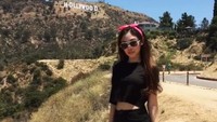 Vanesha Prescilla memamerkan foto ketika dirinya mengunjungi Hollywood. Foto: dok Instagram