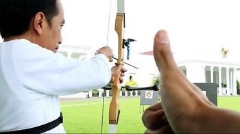 Termasuk saat sedang memanah. Foto: Screenshot Youtube Kaesang