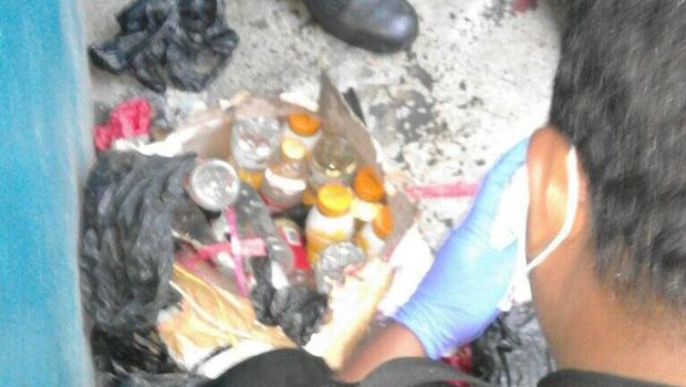  Tim Gegana mengecek benda mencurigakan di Leuwiliang, Bogor, Rabu (5/7/2017)