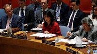 Duta Besar AS Nikki Haley mengatakan Washington sedang mengerjakan draf resolusi berisi sanksi baru untuk rezim Kim, menyebut rudal antarbenua sebagai eskalasi militer yang bisa membuat dunia menjadi semakin berbahaya. REUTERS/Mike Segar.