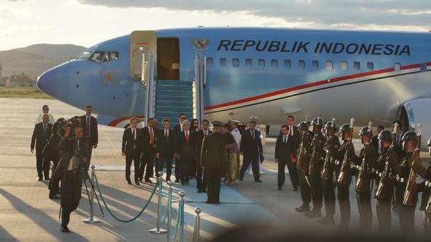 Momen Kedatangan Rombongan Presiden Jokowi dan Keluarga di Turki