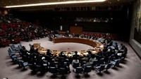 Sejumlah negara anggota PBB menggelar sidang membahas sanksi untuk Korut. Korea Utara jadi objek bahasan karena uji coba rudal antarbenua yang diluncurkan Kim Jong-Un. REUTERS/Mike Segar.